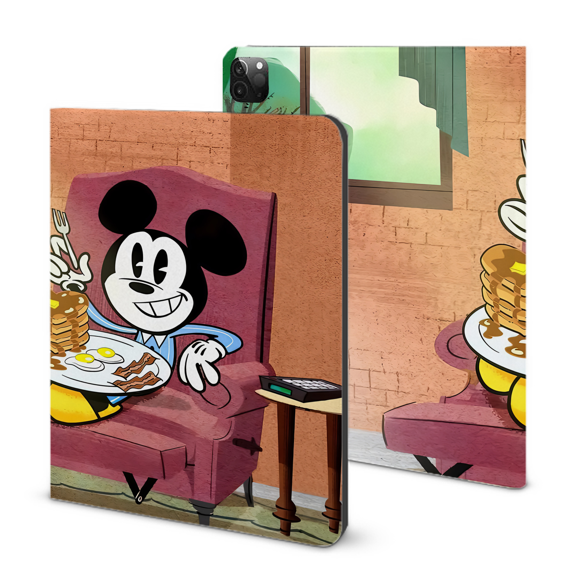 （画像用） ミッキーマウス Mickey Mouse IPadケース ペンホルダー付き ブックスタイルデザイン